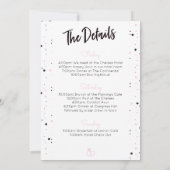 Roze Bubbly Bachelorette Weekend Party Route Kaart (Achterkant)