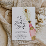 Roze Bubbly Champagne Vrijgezellenfeest Kaart<br><div class="desc">Roze en goudchampagne Brunch en Bubble Bridal Shower Invitation. Ontworpen met een mooie waterverf Champagne-fles. Overeenkomende items in ons Cava Party-ontwerp van de winkel.</div>