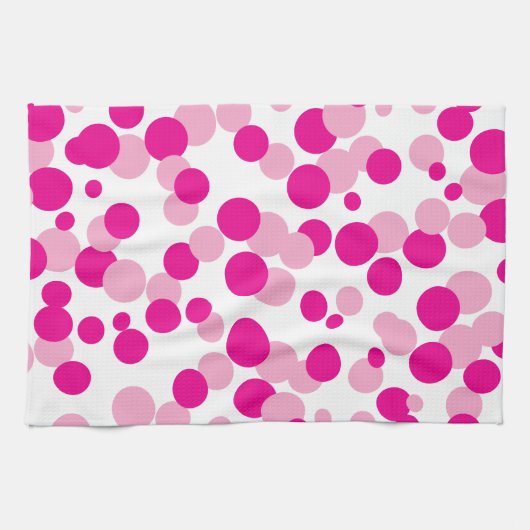 Roze bubelen Confetti Pattern Kitchen Towel Theedoek (Horizontaal)