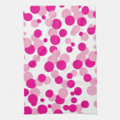 Roze bubelen Confetti Pattern Kitchen Towel Theedoek (Verticaal)
