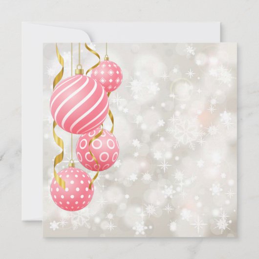 Roze bubelgrijze pastelkleuren achtergrond kaart (Achterkant)