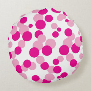 Roze bubels Confetti Pattern Round Pillow Rond Kussen