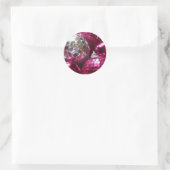 Roze bubels rond sticker (Tas)