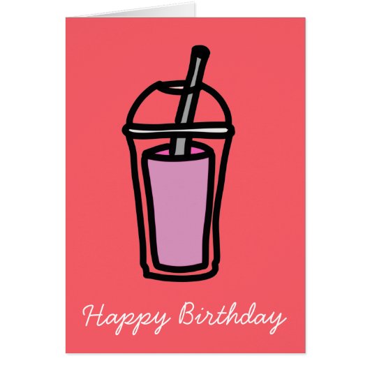 Roze bubelthee van melk (Voorkant)