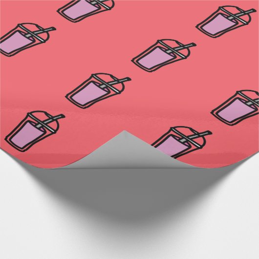 Roze bubelthee van melk cadeaupapier (Hoek)