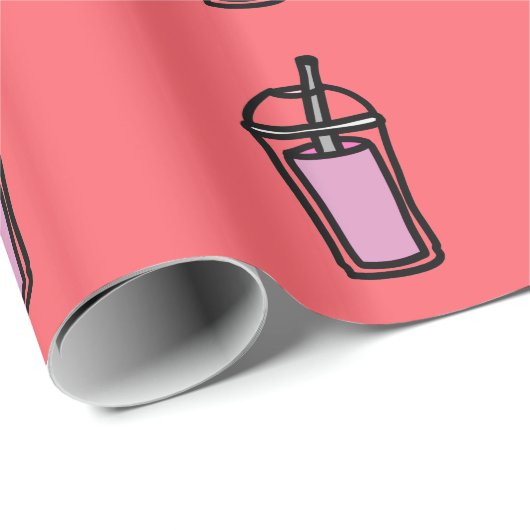 Roze bubelthee van melk cadeaupapier (Rol Hoek)