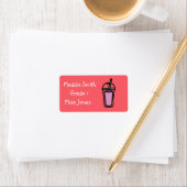 Roze bubelthee van melk etiket (Insitu)