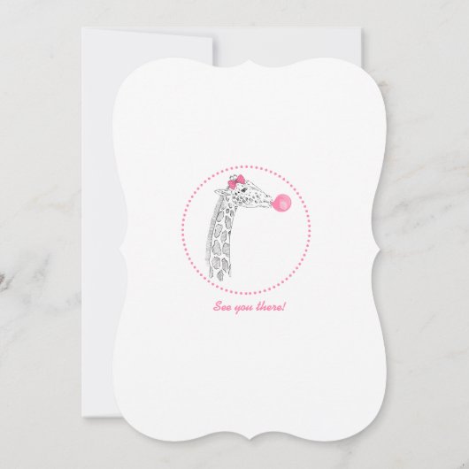 Roze bublegum en uitnodiging van de Partij voor de (Achterkant)