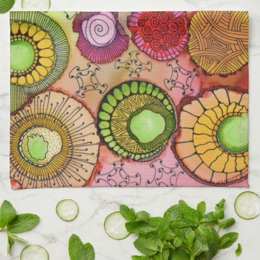 Roze Buckle Kitchen Towel Theedoek (Gevouwen)