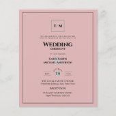 ROZE BUDGET Modern Elegant Classic Wedding Flyer (Voorkant)
