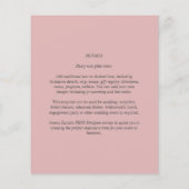 ROZE BUDGET Modieus Elegante Klassieke Bruiloft Flyer (Achterkant)