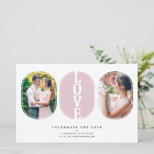 Roze budgetliefdesquote Weddenschap 2 foto's Colla (Staand voorkant)