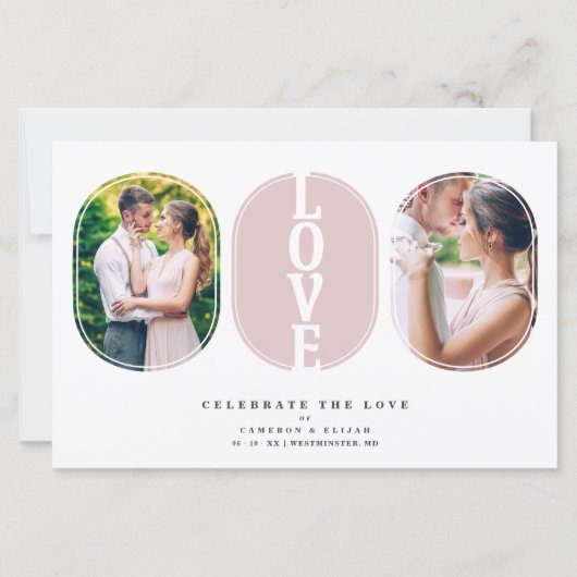 Roze budgetliefdesquote Weddenschap 2 foto's Colla (Voorkant)