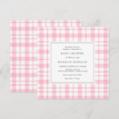 Roze Buffalo Baby shower Kaart (Voorkant / Achterkant)