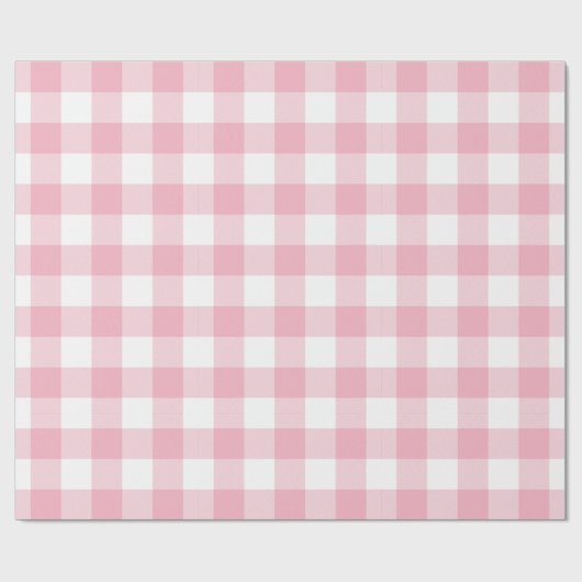 Roze Buffalo Check Pattern Cadeaupapier (Vlak)