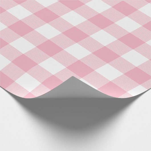 Roze Buffalo Check Pattern Cadeaupapier (Hoek)