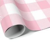 Roze Buffalo Check Pattern Cadeaupapier (Rol Hoek)