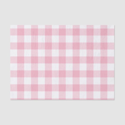 Roze Buffalo Check Pattern Tissuepapier (Voorkant)