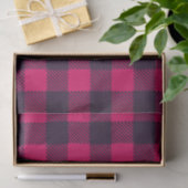Roze Buffalo geplakt weefselpapier Tissuepapier (Geschenk)