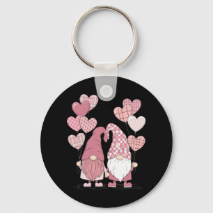Roze Buffalo geruite hart kabouters Valentijnsdag  Sleutelhanger