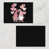 Roze Buffalo geruite hartkabouters Valentijnsdag  Notitiekaartje (Voorkant / Achterkant)