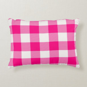 Roze Buffalo Plaid  Accent Kussen