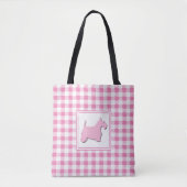 Roze Buffalo Pset Scottie Dog Tote Bag (Voorkant)