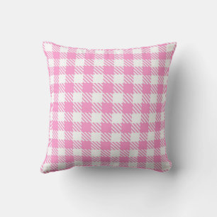 Roze Buffel Plaid Patroon Kussen