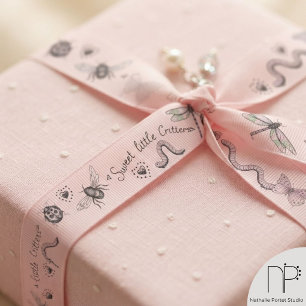 Roze Bug Monogram Grosgrain Lint