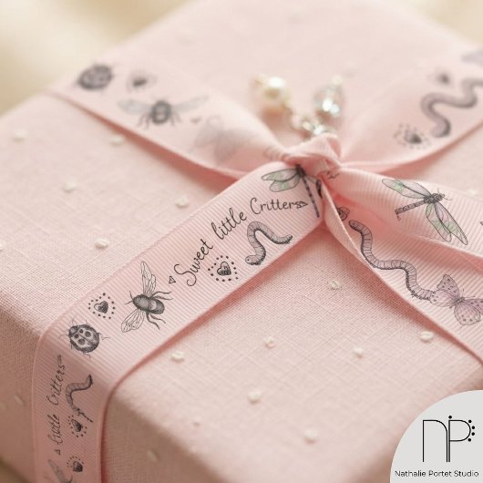 Roze Bug Monogram Grosgrain Lint
