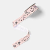 Roze Bug Monogram Grosgrain Lint (Achterkant)