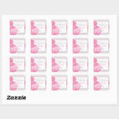 Roze buik bump Baby shower gunst Stickers (Vel)