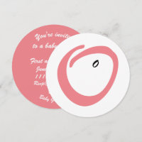 Roze buik schattig baby shower uitnodiging