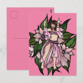 Roze buikdanseres shimmy briefkaart (Voorkant / Achterkant)