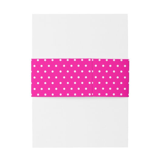 Roze buisband van poolbloem uitnodigingen wikkel (Achterkant Voorbeeld)