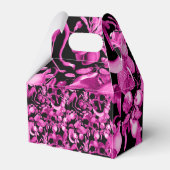 Roze buisjes en vlamingos patroon bedankdoosjes (Achterkant)