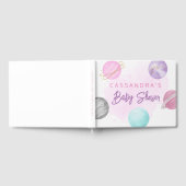 Roze buitenruimtecentrales Baby shower Gastenboek