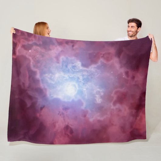 ROZE BUITENSTE RUIMTE FLEECE DEKEN (In situ)