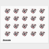 Roze Bulldog Aangepaste Stickers (Vel)