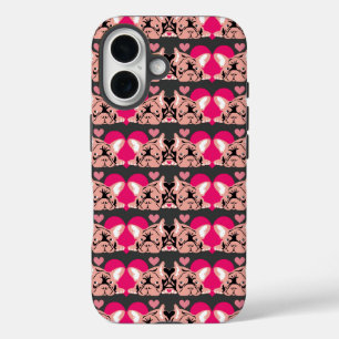 Roze Bulldogs iPhone 16 Hoesje