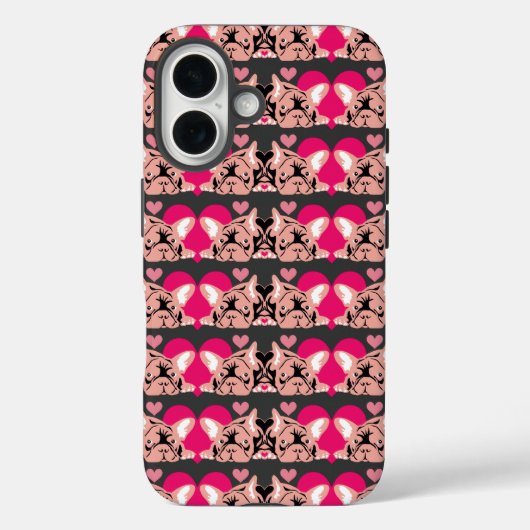 Roze Bulldogs Case-Mate iPhone Case (Achterkant)