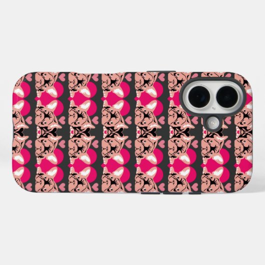 Roze Bulldogs Case-Mate iPhone Case (Achterkant (horizontaal))