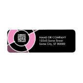 roze bulseye QR-code Etiket (Voorkant)