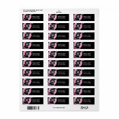 roze bulseye QR-code Etiket (Full Sheet)