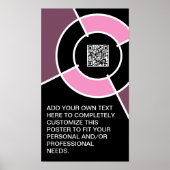 roze bulseye QR-code Poster (Voorkant)