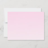 Roze bumblebee Baby shower Girl Invitation Kaart (Achterkant)