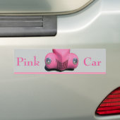 Roze Bumpersticker (Op auto)