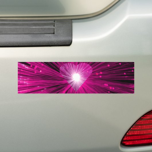 Roze bumpersticker (Op auto)