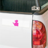 Roze bumpersticker (Op Truck)
