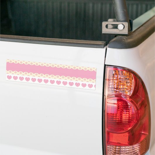 Roze Bumpersticker van de Eyelet Achtergrond (Op Truck)